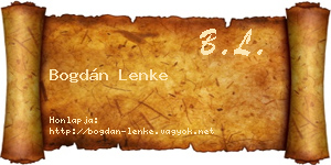 Bogdán Lenke névjegykártya